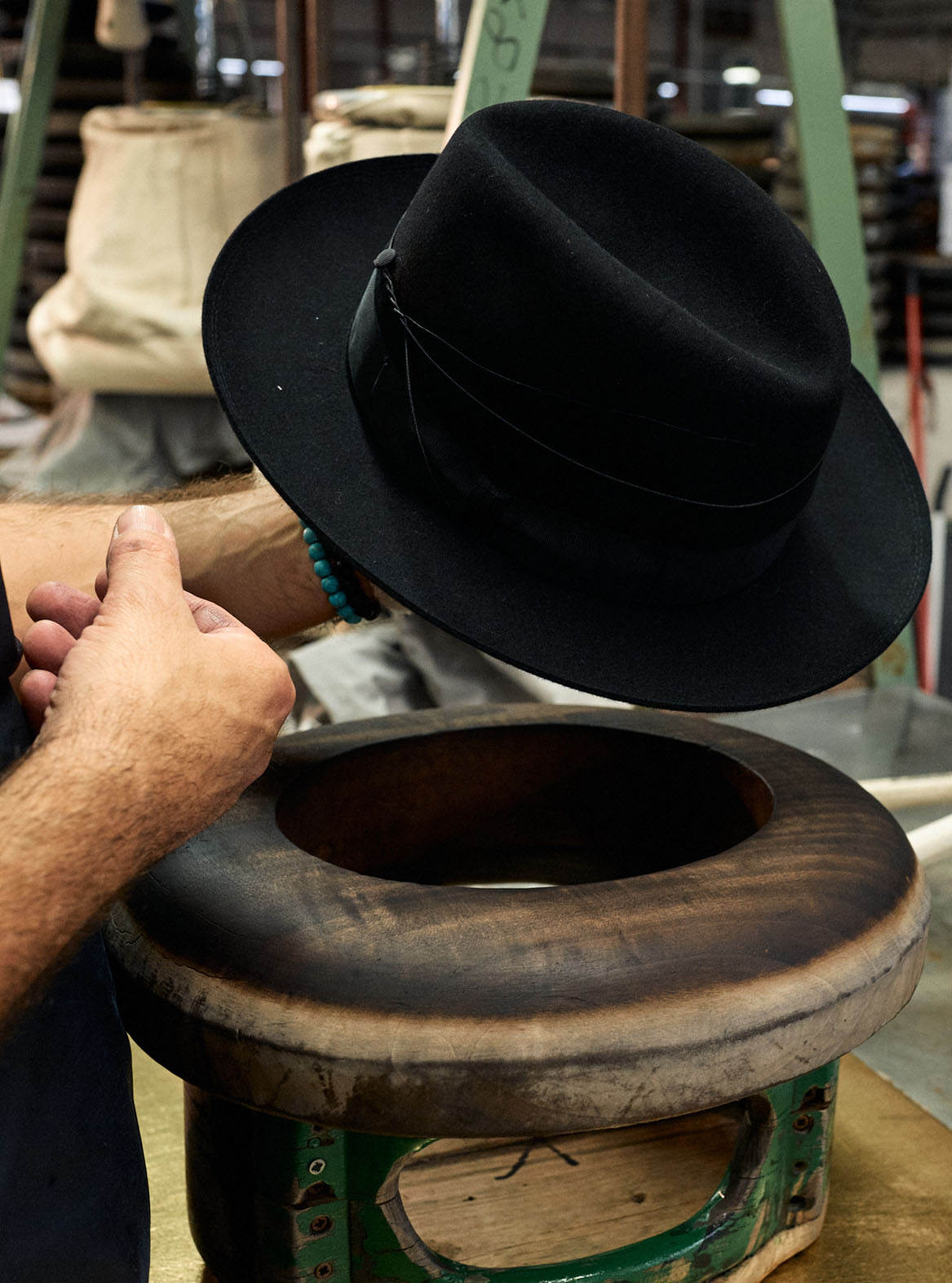 帽子 50s Vintage Borsalino SAVOY 7 1/4 58cm Vintage Men's Borsalino Homberg Mobster Hat Napoli Italy